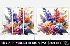 Vibrant Bouquet Gold Foil | 20 Oz Tumbler Product Image 1