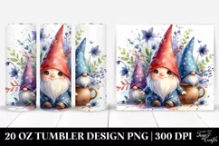 Cute GNOME Watercolor | 20 Oz Tumbler Product Image 1