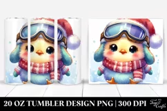Winter Chicken with Santa Hat, High-Res PNG Product Image 1