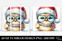 Winter Chicken with Santa Hat, High-Res PNG Product Image 1