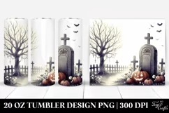 Halloween Tombstone Vintage Tumbler Design Product Image 1