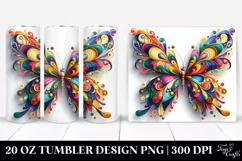 Colorful Whimsical Butterfly | 20 Oz Tumbler Product Image 1