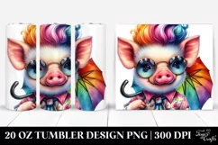 Posing Baby Pig | 20 oz Tumbler Product Image 1