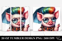 Posing Baby Pig | 20 oz Tumbler Product Image 1