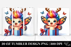 Vibrant Butterfly with Gift Box, Transparent PNG Product Image 1