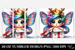 Vibrant Butterfly with Gift Box, Transparent PNG Product Image 1