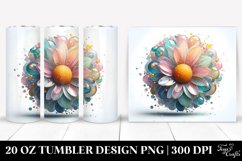 Abstract Sunflower Watercolor Tumbler Design | 20 oz Tumbler Product Image 1