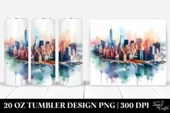 Watercolor Manhattan | 20 oz Tumbler Product Image 1