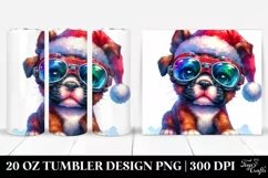 Baby Boxer with Santa Hat, High-Res PNG Product Image 1