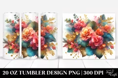 Vibrant Bouquet Gold Foil | 20 Oz Tumbler Product Image 1