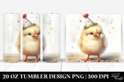 Baby Chicken Party Hat Tumbler Design Product Image 1