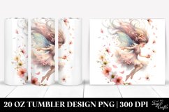20 Oz Tumbler Sublimation | Fairy Tumbling Petal Wind Product Image 1