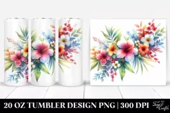 Colorfull Hawaiian Flowers PNG Product Image 1