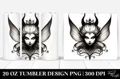 Evil Vintage Fairy Tumbler Design Product Image 1