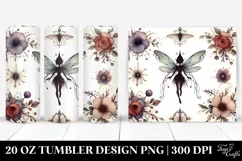 Simple Vintage Evil Fairy Watercolor Tumbler Product Image 1
