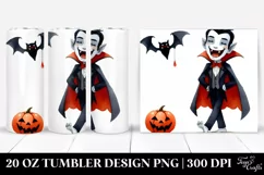 Simple Funny Vampire Halloween Sticker 20 Oz Tumbler Product Image 1