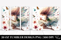 20 Oz Tumbler Sublimation | Fairy Tumbling Petal Wind Product Image 1