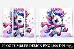 Cute Unicorn Running 20 Oz Tumbler Product Image 1