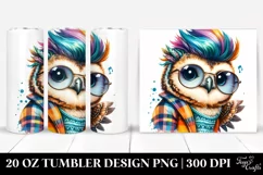 Vibrant Cute Baby Owl | 20 oz Tumbler Product Image 1