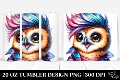 Vibrant Cute Baby Owl | 20 oz Tumbler Product Image 1
