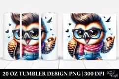 Vibrant Cute Baby Owl | 20 oz Tumbler Product Image 1