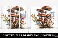 Detailed Mushroom Watercolor Tumbler Design | 20 oz Tumbler Product Image 1