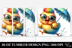Baby Chicken Running 20 Oz Tumbler Product Image 1