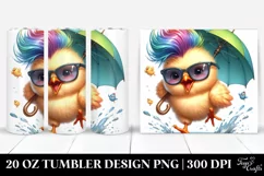 Baby Chicken Running 20 Oz Tumbler Product Image 1