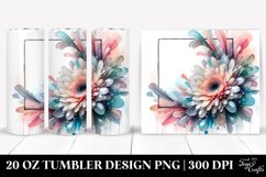 Shiny Gerbera Clipart, Transparent 20 Oz Tumbler Product Image 1