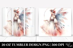 Washed Boho Fairy Watercolor Tumbler Design | 20 oz Tumbler Product Image 1