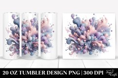 Glossy Lavender Watercolor Tumbler Design | 20 oz Tumbler Product Image 1