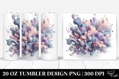 Glossy Lavender Watercolor Tumbler Design | 20 oz Tumbler Product Image 1