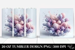 Glossy Lavender Watercolor Tumbler Design | 20 oz Tumbler Product Image 1
