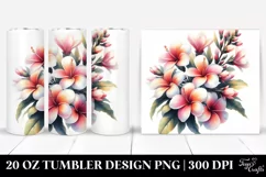 Hawaiian Flowers Glossy Tumbler Design Product Image 1