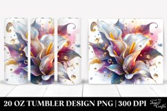 20 Oz Tumbler Sublimation | Watercolor Calla Sublimation Product Image 1