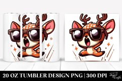 Silly Deer in Sunglasses, 20 Oz Tumbler Product Image 1