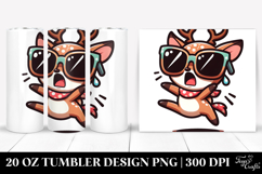 Silly Deer in Sunglasses, 20 Oz Tumbler Product Image 1