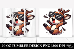 Silly Deer in Sunglasses, 20 Oz Tumbler Product Image 1