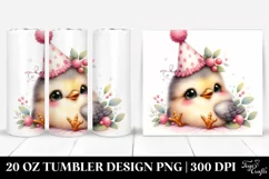 Cute Baby Bird Party Hat | 20 oz Tumbler Product Image 1