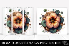 Shiny Golden Nasturtium Stained |20 Oz Tumbler Product Image 1