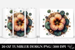 Shiny Golden Nasturtium Stained |20 Oz Tumbler Product Image 1