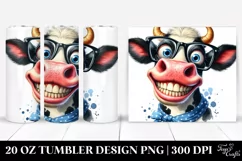 Funny Cow es Watercolor | 20 Oz Tumbler Product Image 1