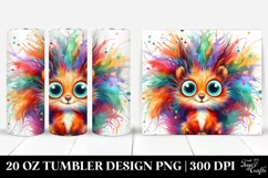 Colorful Layered Baby Squirrel | 20 oz Tumbler Product Image 1