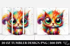 Colorful Layered Cute Baby Squirrel | 20 Oz Tumbler Product Image 1