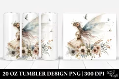 Washed Watercolor Boho Fairy | 20 oz Tumbler Product Image 1