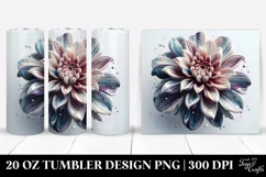 Abstract Glossy Dahlia | 20 Oz Tumbler Product Image 1