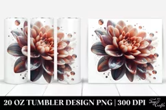 Abstract Glossy Dahlia | 20 Oz Tumbler Product Image 1