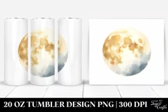 Whimsical Yellowish Moon 20 Oz Tumbler Product Image 1