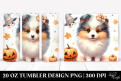 Enthusiastic Shetland Sheepdog, Halloween Clipart PNG Product Image 1