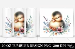 Cute Baby Duck Big Eyes | 20 oz Tumbler Product Image 1